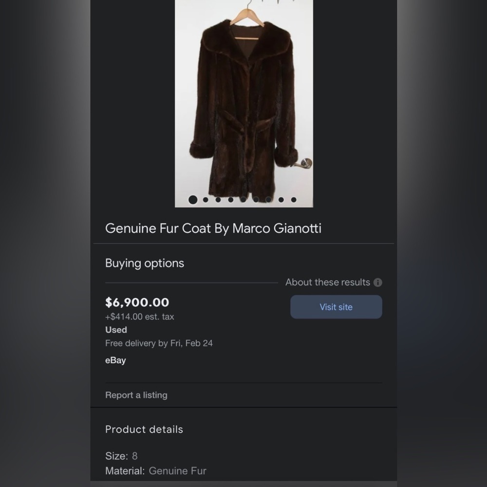 Vintage Marco gianotti Italian fur coat​​​​​​ - Picture 7 of 10